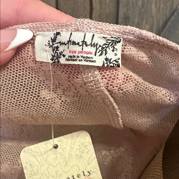 Free People Boho NWT Dial For Drama Dusty Rose Lace Midi Slip Dress | Size Med - Picture 11 of 12